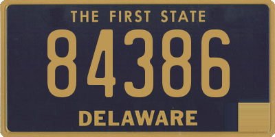DE license plate 84386