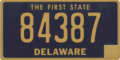 DE license plate 84387