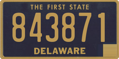 DE license plate 843871
