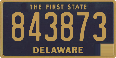 DE license plate 843873