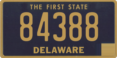 DE license plate 84388