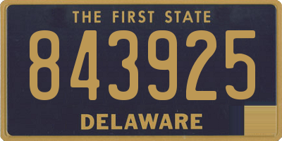 DE license plate 843925
