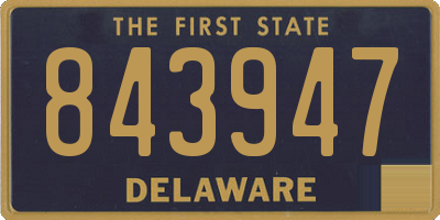 DE license plate 843947
