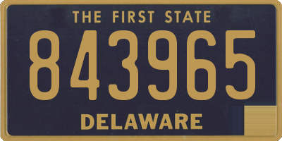 DE license plate 843965