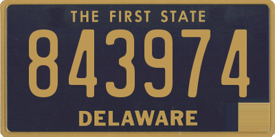 DE license plate 843974