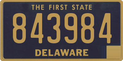 DE license plate 843984