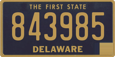 DE license plate 843985