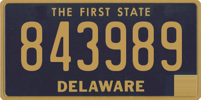 DE license plate 843989