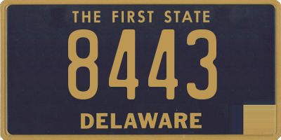 DE license plate 8443