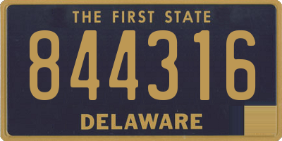 DE license plate 844316
