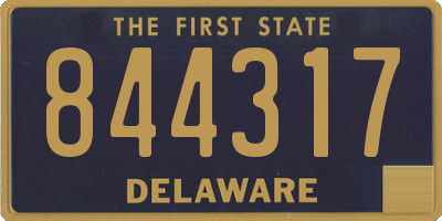 DE license plate 844317