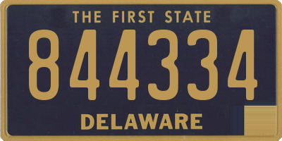 DE license plate 844334
