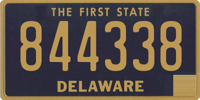 DE license plate 844338