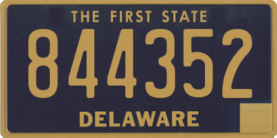 DE license plate 844352