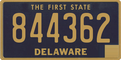 DE license plate 844362