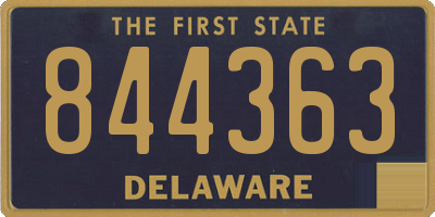 DE license plate 844363