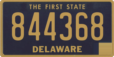 DE license plate 844368