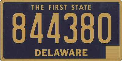 DE license plate 844380