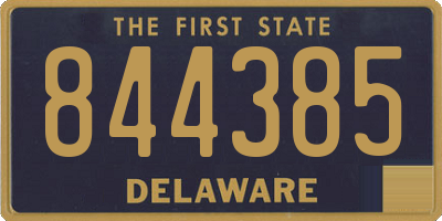 DE license plate 844385