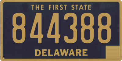 DE license plate 844388