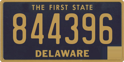 DE license plate 844396