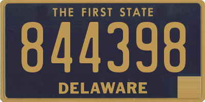 DE license plate 844398