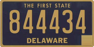 DE license plate 844434