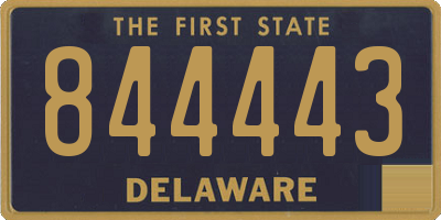 DE license plate 844443