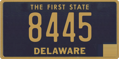 DE license plate 8445