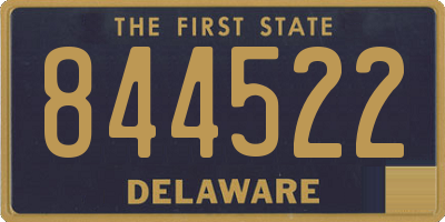 DE license plate 844522