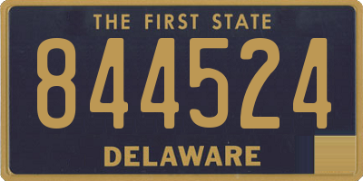 DE license plate 844524