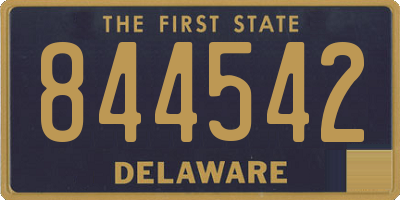 DE license plate 844542