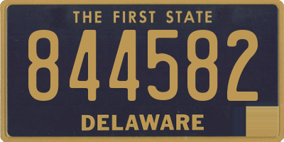DE license plate 844582