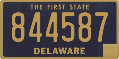 DE license plate 844587