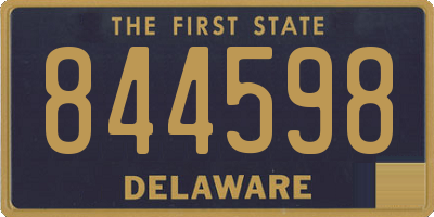 DE license plate 844598