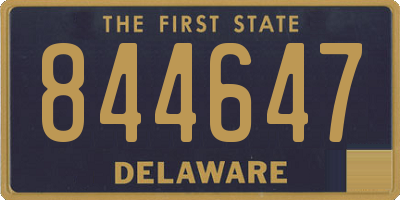 DE license plate 844647