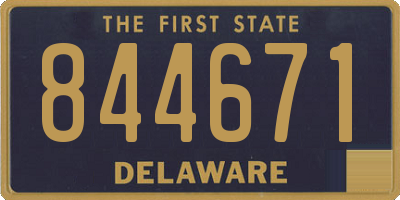 DE license plate 844671