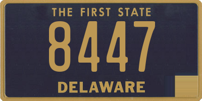 DE license plate 8447