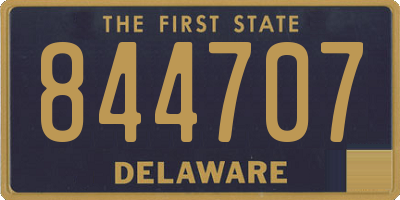 DE license plate 844707