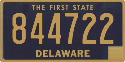 DE license plate 844722