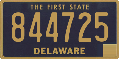DE license plate 844725