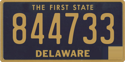 DE license plate 844733