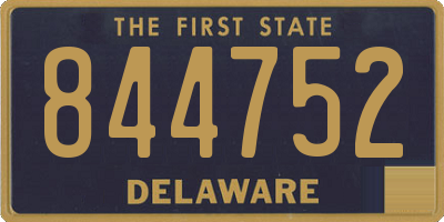 DE license plate 844752