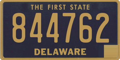 DE license plate 844762