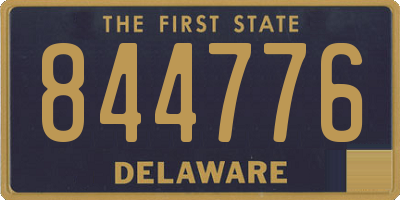 DE license plate 844776