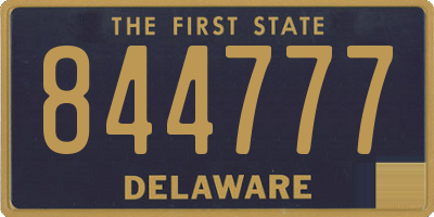 DE license plate 844777