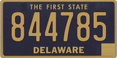 DE license plate 844785