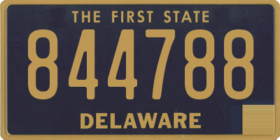 DE license plate 844788