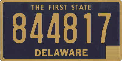 DE license plate 844817