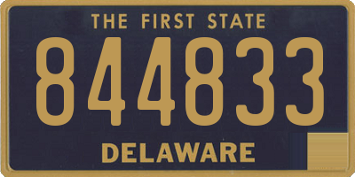 DE license plate 844833